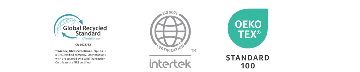 Global Recycled Standard, ISO 9001 and OEKO-TEX Standard 100 certifications
